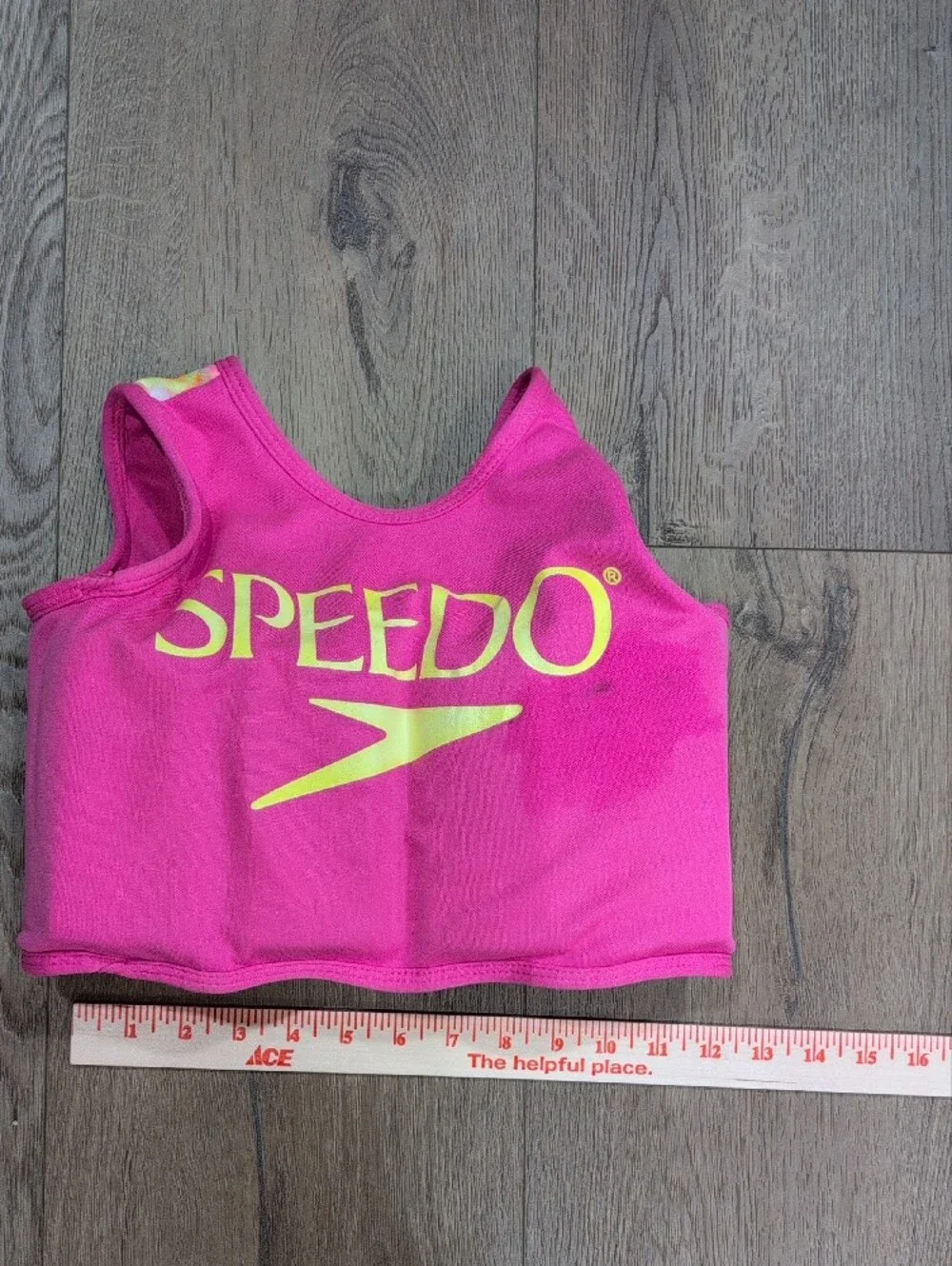 Speedo Pink Floral Kids Swim Vest with Neon Accents
